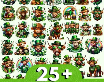 25+ St Patrick's Day Highland Cow Png, Irish Day Png, Retro St Patricks Png,  Highland Cow Shirt Png, St Patricks Cow Png, St Pattys Day Png