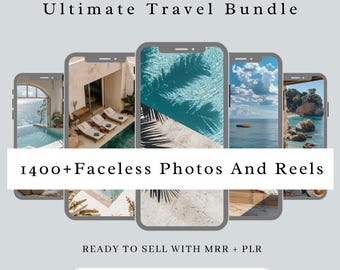 Luxury Travel Reels: 1400+ Vacation Videos, MRR + PLR