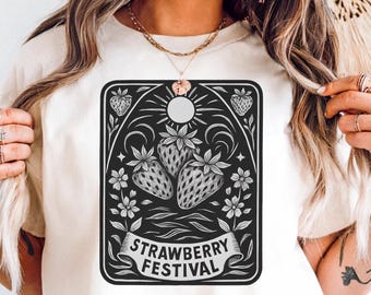 Strawberry Vintage Comfort Colors® Shirt, Strawberry Festival Cottagecore Shirt, Strawberry Comfort Colors® Tee, Summer Fruit Strawberry Tee