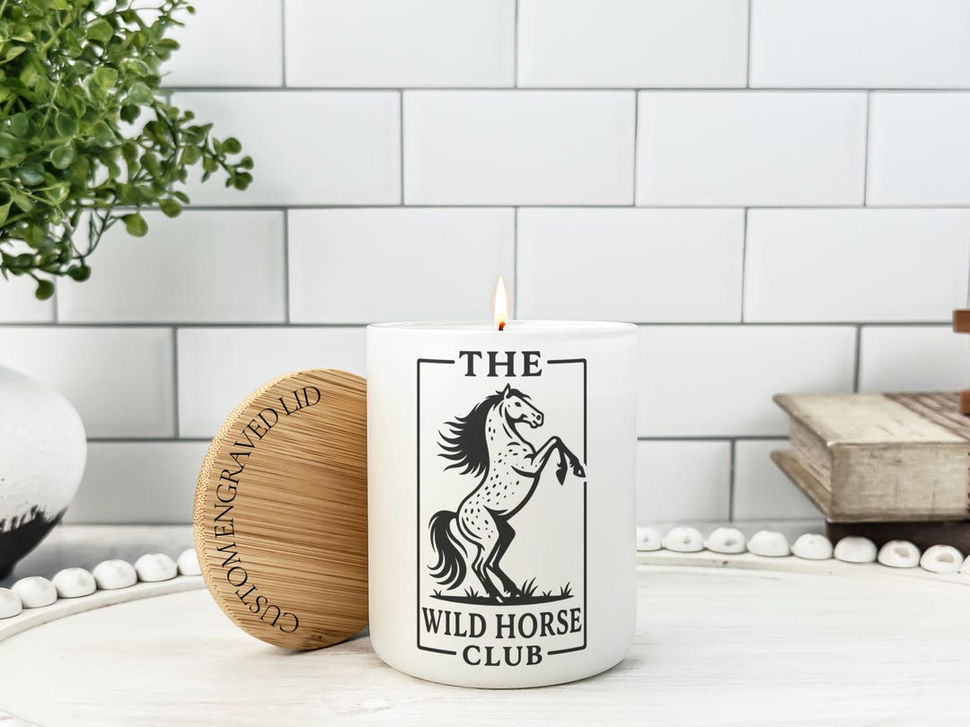Wild Horse Club Soy Candle, Horse Lover Gift, Funny Candle for Horse ...