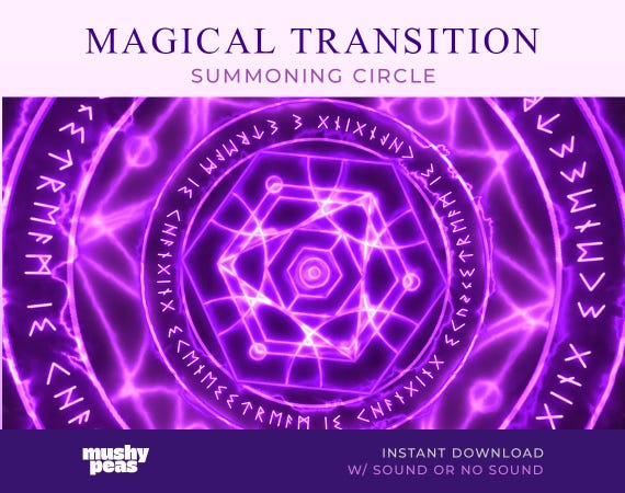 Purple Neon Magic Stream Transition | Witchy Animated Stinger Transition