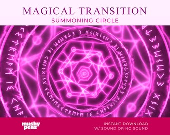 Pink Neon Magic Stream Transition | Witchy Animated Stinger Transition