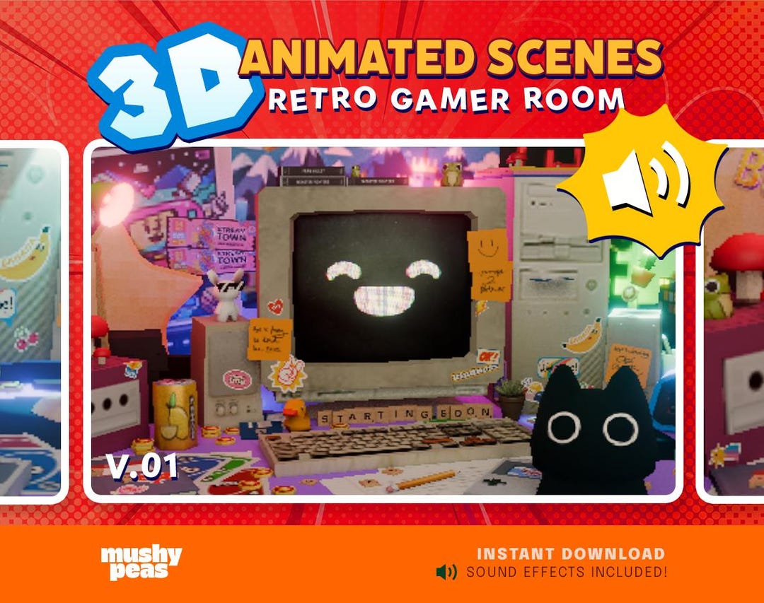 3D Neon Y2K Stream Overlay 3D Twitch & Youtube Stream Scenes for Livestreams - Etsy Japan