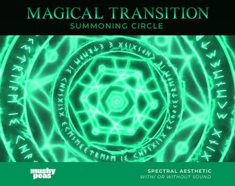 Groene neon magische stroomovergang | Spectrale geanimeerde stingerovergang