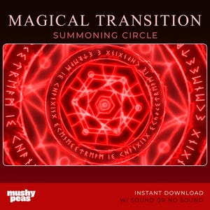 Transición de corriente mágica de neón rojo / Transición de aguijón animado demoníaco