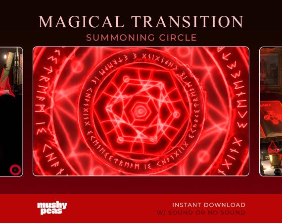 Red Neon Magic Stream Transition | Demonic Animated Stinger Transition