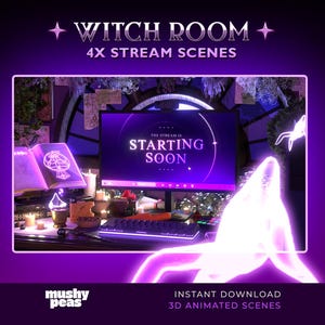 Witchy, Purple Gothic, Magisches Stream Overlay für Twitch, Youtube, Obs & Streamlabs