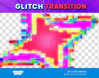 Glitch Twitch Transition Animation | Comic & Pixel Style