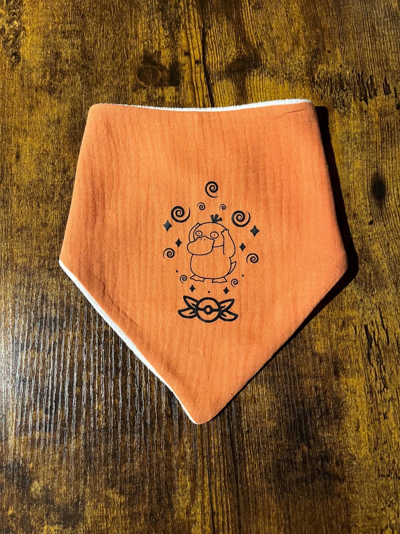 Babero bandana de Pokémon - Pikachu, Bulbasaur, Gangar, Evee, Squirtle o Psyduck imagen 3