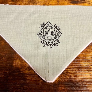 Babero bandana de Pokémon - Pikachu, Bulbasaur, Gangar, Evee, Squirtle o Psyduck imagen 6