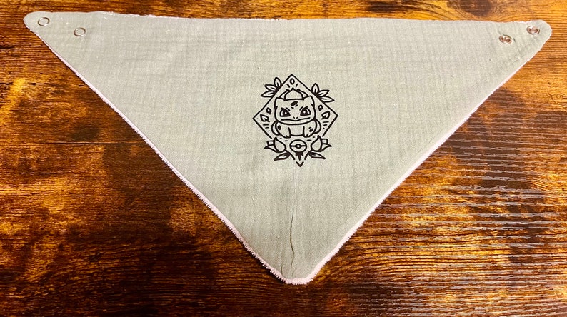Babero bandana de Pokémon - Pikachu, Bulbasaur, Gangar, Evee, Squirtle o Psyduck imagen 6