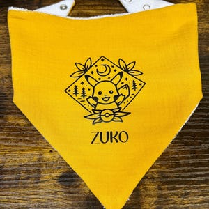 Babero bandana de Pokémon - Pikachu, Bulbasaur, Gangar, Evee, Squirtle o Psyduck imagen 2