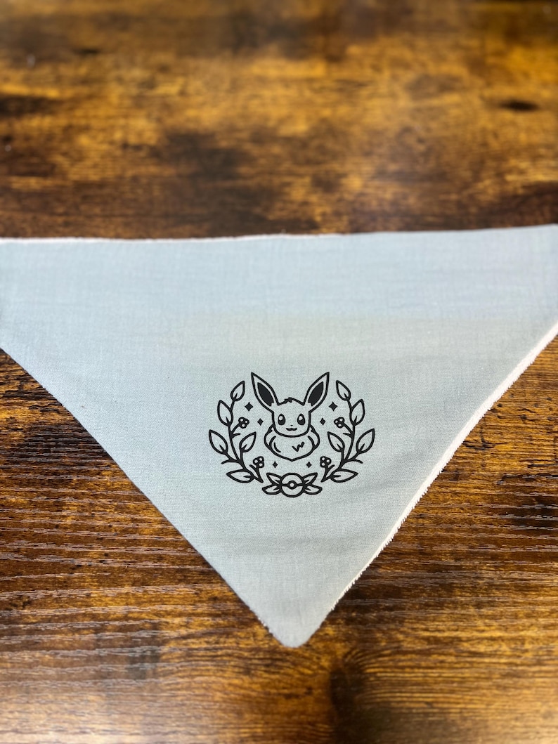 Babero bandana de Pokémon - Pikachu, Bulbasaur, Gangar, Evee, Squirtle o Psyduck imagen 9