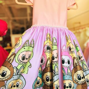 Vestido de aniversário Labubu/ Vestido infantil