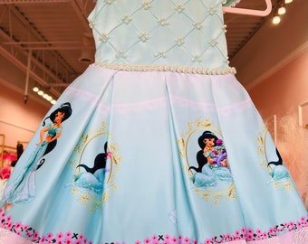 Jasmine Inspired  Princess Birthday Dress / Deluxe Birthday Dress