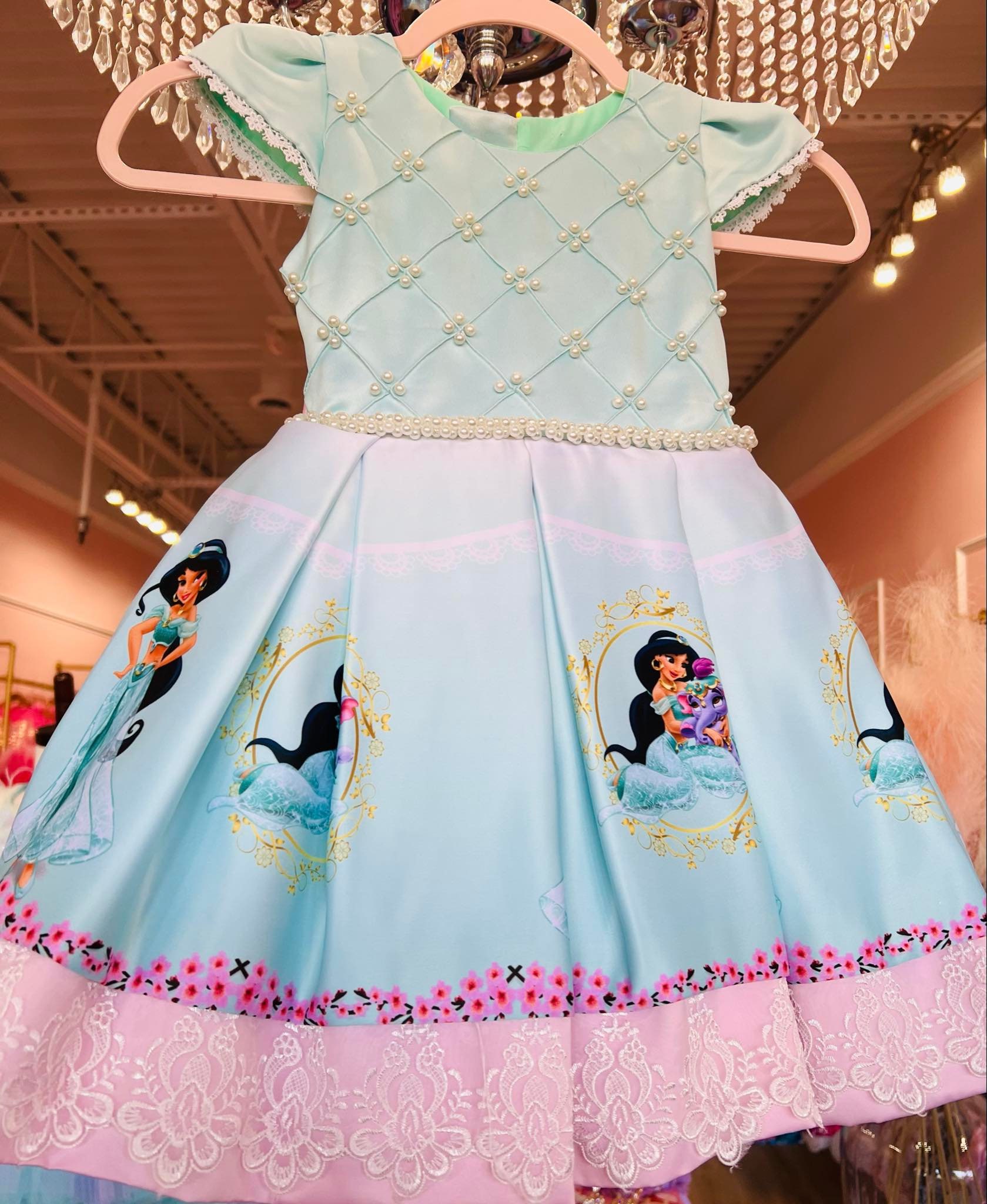 Deluxe Costume Jasmine Desert Moon Dress Jasmine Pink Dress UK