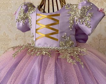 Rapunzel Princess Dress/ Rapunzel Birthday dress/ Rapunzel outfit/ Rapunzel dress/ Tangled dress/ Disney cruiser dress/ Disney outfit