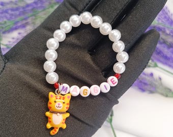 Personalized Name Bracelet with Charm: Keepsake Gift for Girls