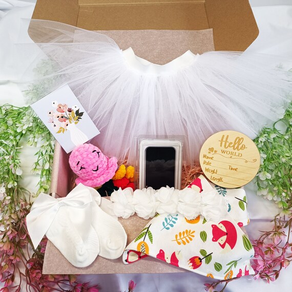 Baby Shower Present Box, Newborn Baby Girl Gift Box Box for Girls