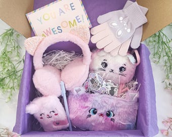Große flauschige Geschenkbox, Mädchen Geburtstagsgeschenk, Geburtstagsgeschenkbox, Mädchen Geburtstagsbox, Weihnachtsbox Geschenke, Weihnachtsgeschenk, rosa Geschenkbox