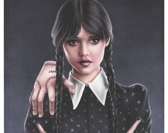 Wednesday Addams Jenna Ortega 11x14 Art Print The Addams Family