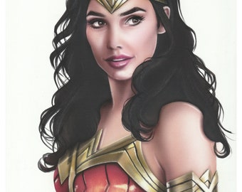 Gal Gadot Wonder Superhero Woman 11x14 Art Print