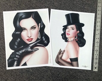 Dita Von Teese Pin-Up Girl 11x14 Art Prints 2 Pack