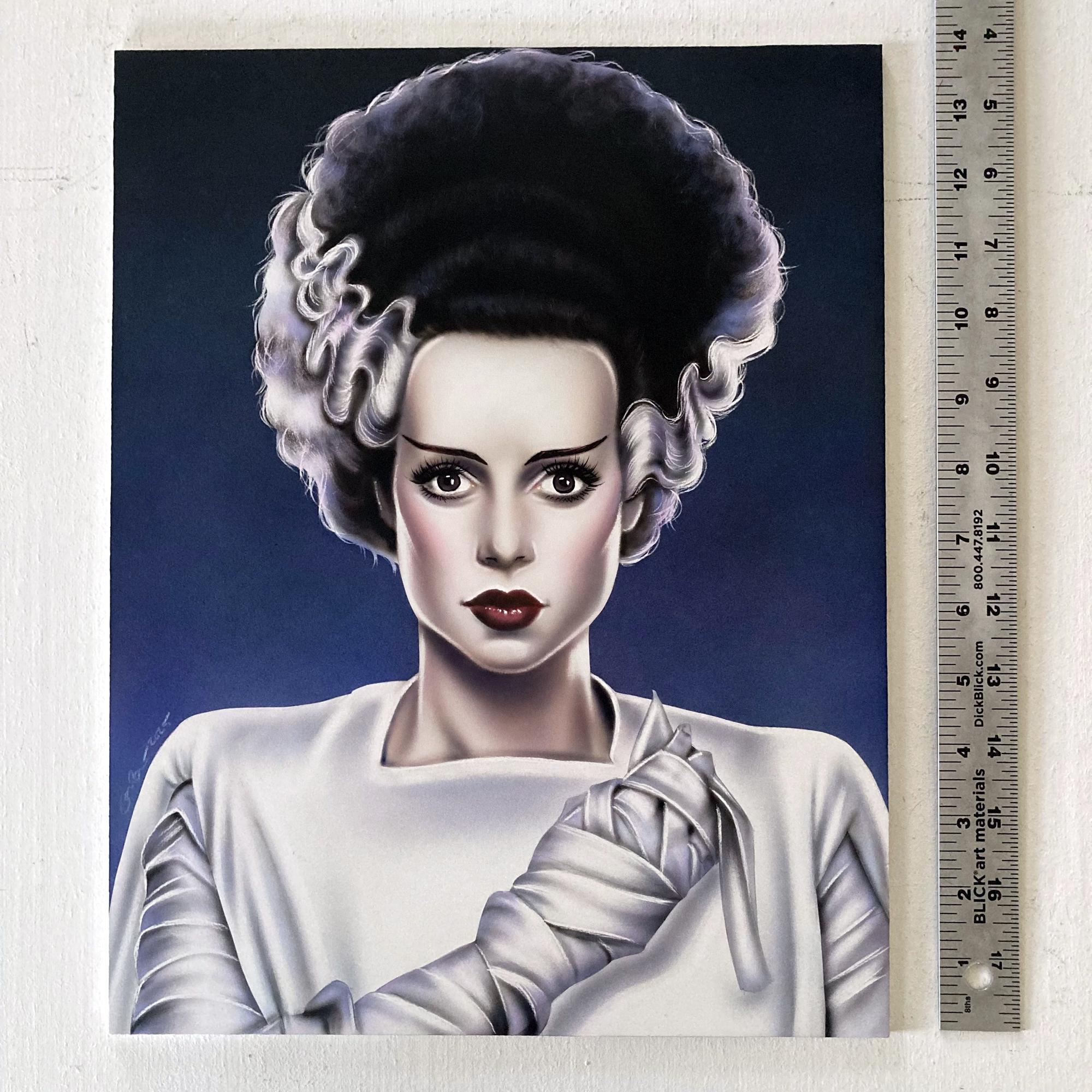 Bride of Frankenstein 11x14 Original Painting Color Airbrush