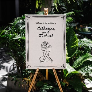 Instant Wedding Welcome Sign Template Illustrated Welcome Sign