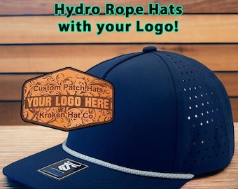 Custom Rope Patch Hats | Personalized Hats | Custom Logo Hats | Company Swag | Business Merch | Bulk Hats | Your Logo Here | Small Business