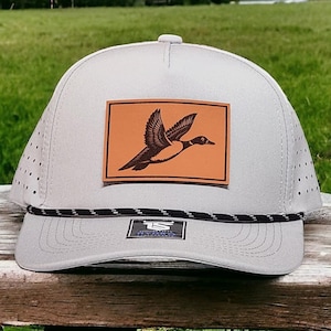 Duck Hunting Rope Hat, Waterfowl Hat for Hunter and Outdoorsman, American Flag Duck Hat, Duck Hunting Gift for Dad and Husband, Snapback Hat