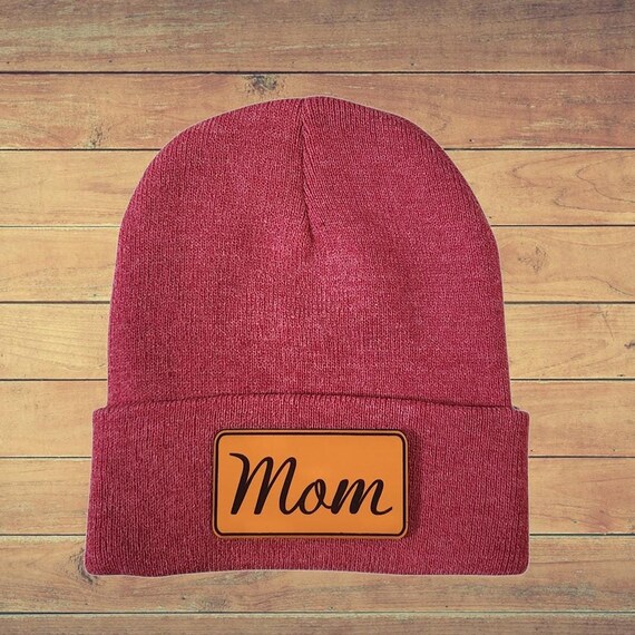 Mom Beanie - Cozy Winter Hat for Stylish Moms - Gift for Mother's Day, Birthday, Christmas - Mom Beanie Gift - Winter Accessory - 12" Cuffed