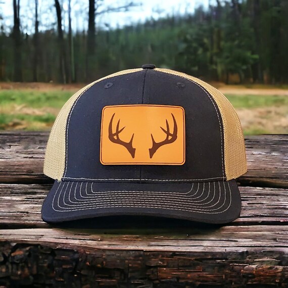 Hunting Hat - Deer Hunting Trucker Hat - Camo Deer Antlers Hat for Dad - Deer Hunters Gift for Men and Outdoorsman - Richardson 112 Buck Hat
