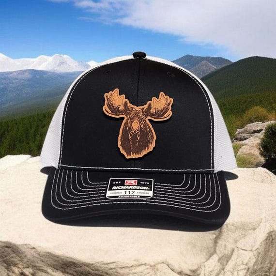 Moose Hat Trucker Hat, Moose Hunting Hat, Hunters Gift, Moose Patch, Gift for Husband or Dad, Deer Camo Hat, Youth Moose Hats