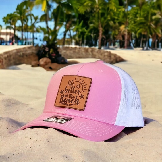 Beach Hat for Mom, Life is Better at the Beach, Trucker Hat, Beach Hair Don't Care, Mothers Day Gift, Beach Gift, Cute Snapback Hat for Wife