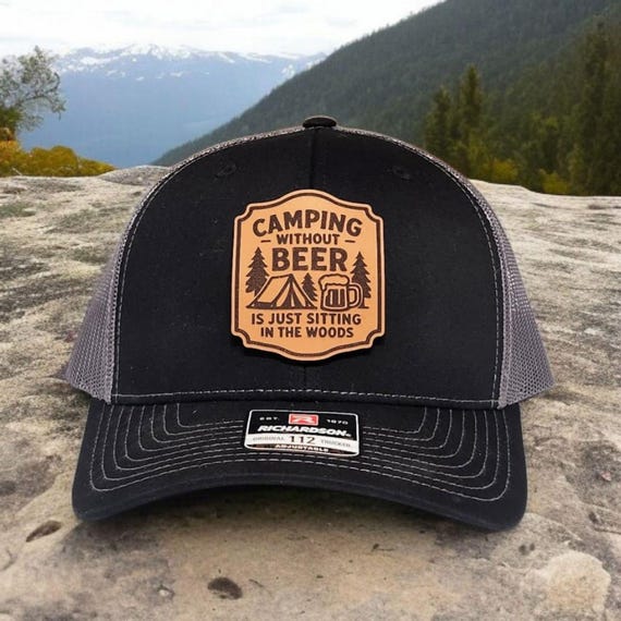 Funny Trucker Hat: Camping Without Beer is Just Sitting in the Woods, Richardson 112 Snapback