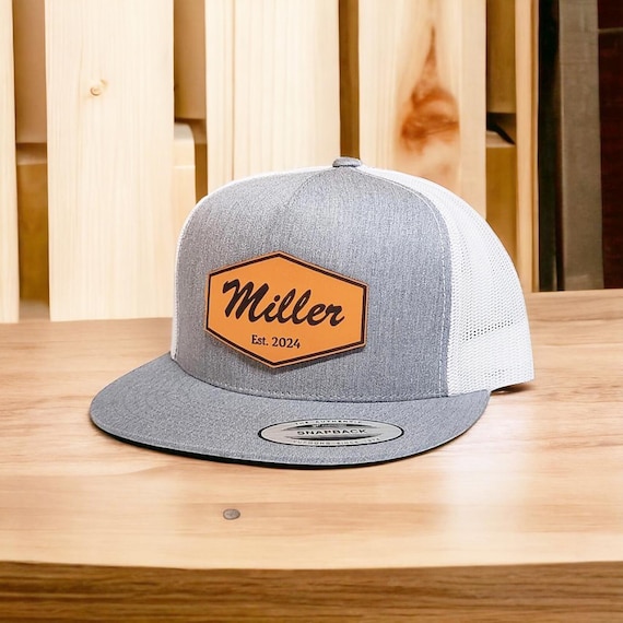 Personalized Trucker Hat with Last Name and Established Year, Custom Last Name Hat, Newlywed Hats, Groomsmen Gift, New Dad Hat, Flat Bill