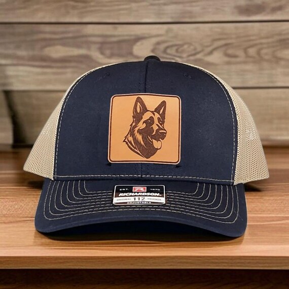 German Shepherd Gift, German Shepherd Hat, German Shepherd Puppy Gift, American Flag Trucker Hat, Dog Lover Gifts, Any Dog Breed, Youth Hats