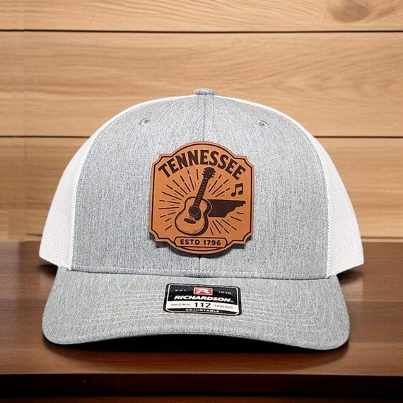 Tennessee Trucker Hat, Nashville Trucker Hat, Country Music Lover, Custom Leather Patch Hats, Cute Snapback Hat, Tennessee Vols, Men Women
