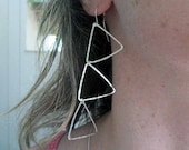Tombant Triangles boucles d'oreilles argent
