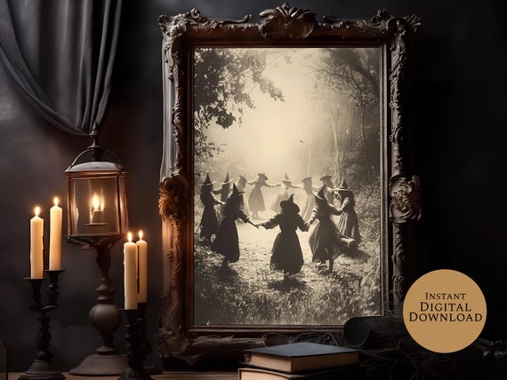 Witchy Wall Decor Salem Witch Trials, Wiccan Gifts, Printable Art, Digital Poster