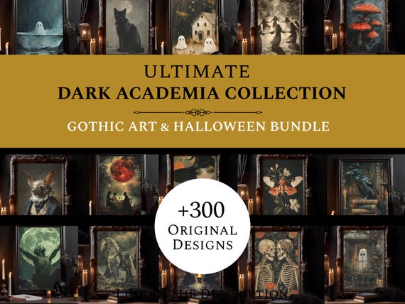 Ultimate Dark Academia Decor Halloween Wall Art and Gothic Decor Printable Wall Art Gallery Wall Set Collection | Halloween Printables Art