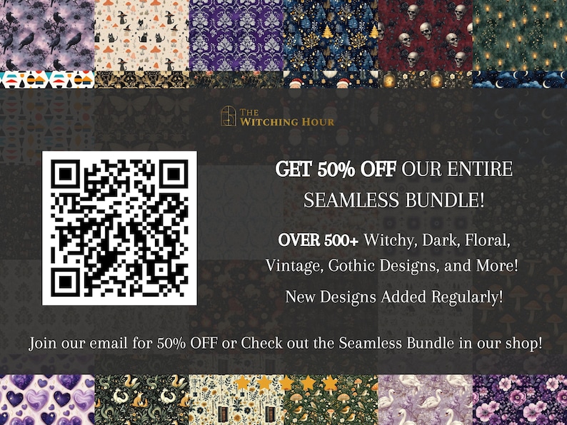 Dark Gothic Seamless Pattern With Victorian Candles And Roses For Halloween Seamless Pattern Pattern File Digital Wallpaper - Commercial Use image 10