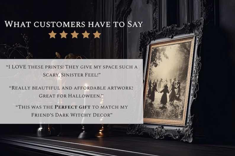 Decoración de pared de brujas, juicios de brujas de Salem, regalos wiccanos, arte imprimible, póster digital imagen 8