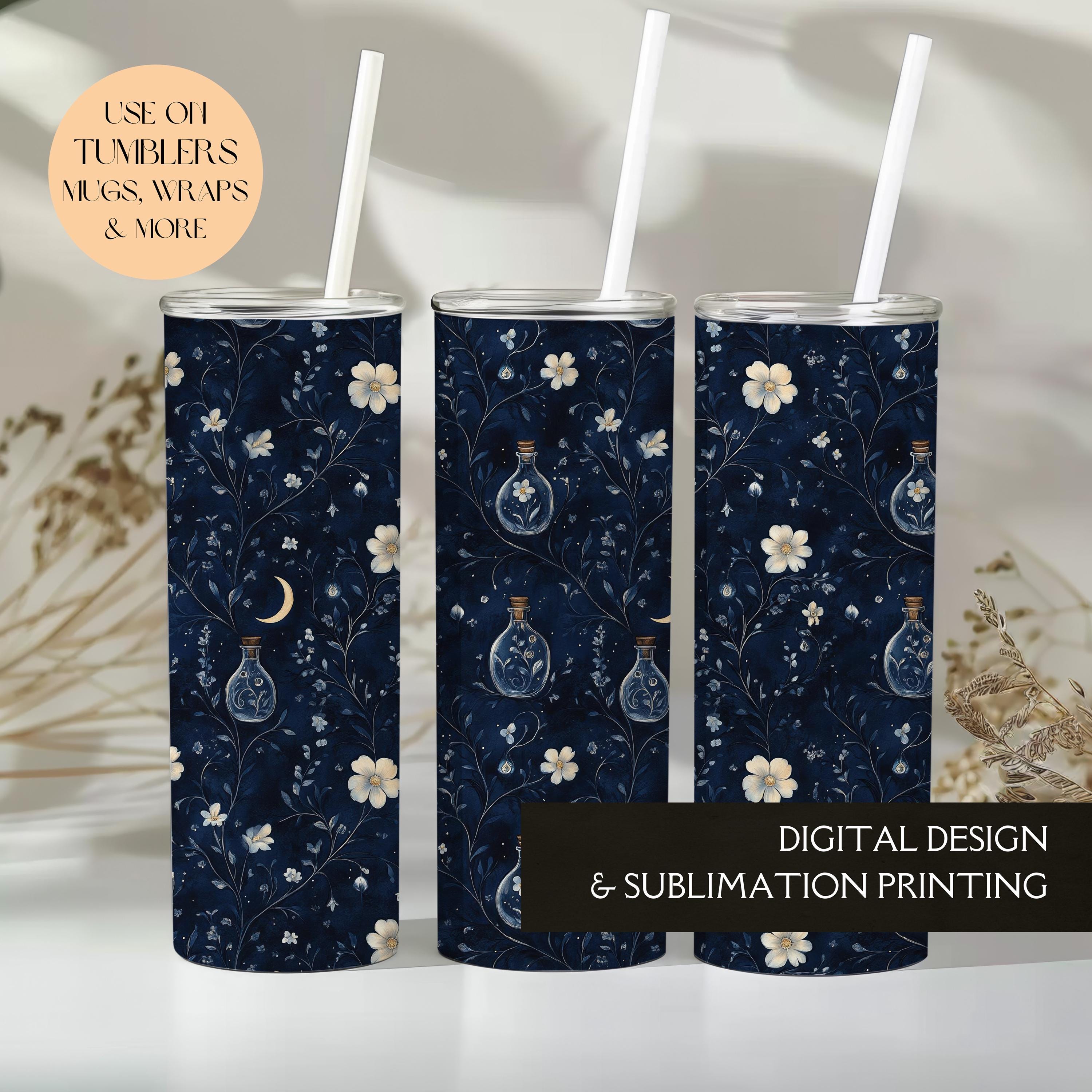 Mystical Night Library Seamless Pattern Pattern With Celestial Moon ...