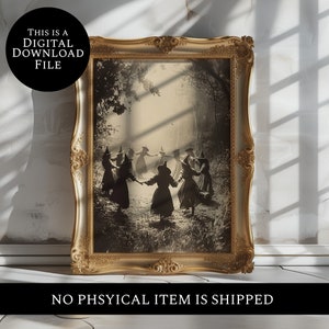 Decoración de pared de brujas, juicios de brujas de Salem, regalos wiccanos, arte imprimible, póster digital imagen 4
