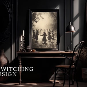 Decoración de pared de brujas, juicios de brujas de Salem, regalos wiccanos, arte imprimible, póster digital imagen 3
