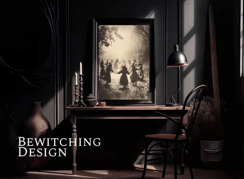 Decoración de pared de brujas, juicios de brujas de Salem, regalos wiccanos, arte imprimible, póster digital imagen 3