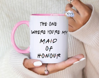 Friends Mugs | The One Where | Gets Married Mug | Friends Gift | Bridesmaid Mug | Maid Of Honour Mug | Gifts For Bride Squad | Wedding Gifts