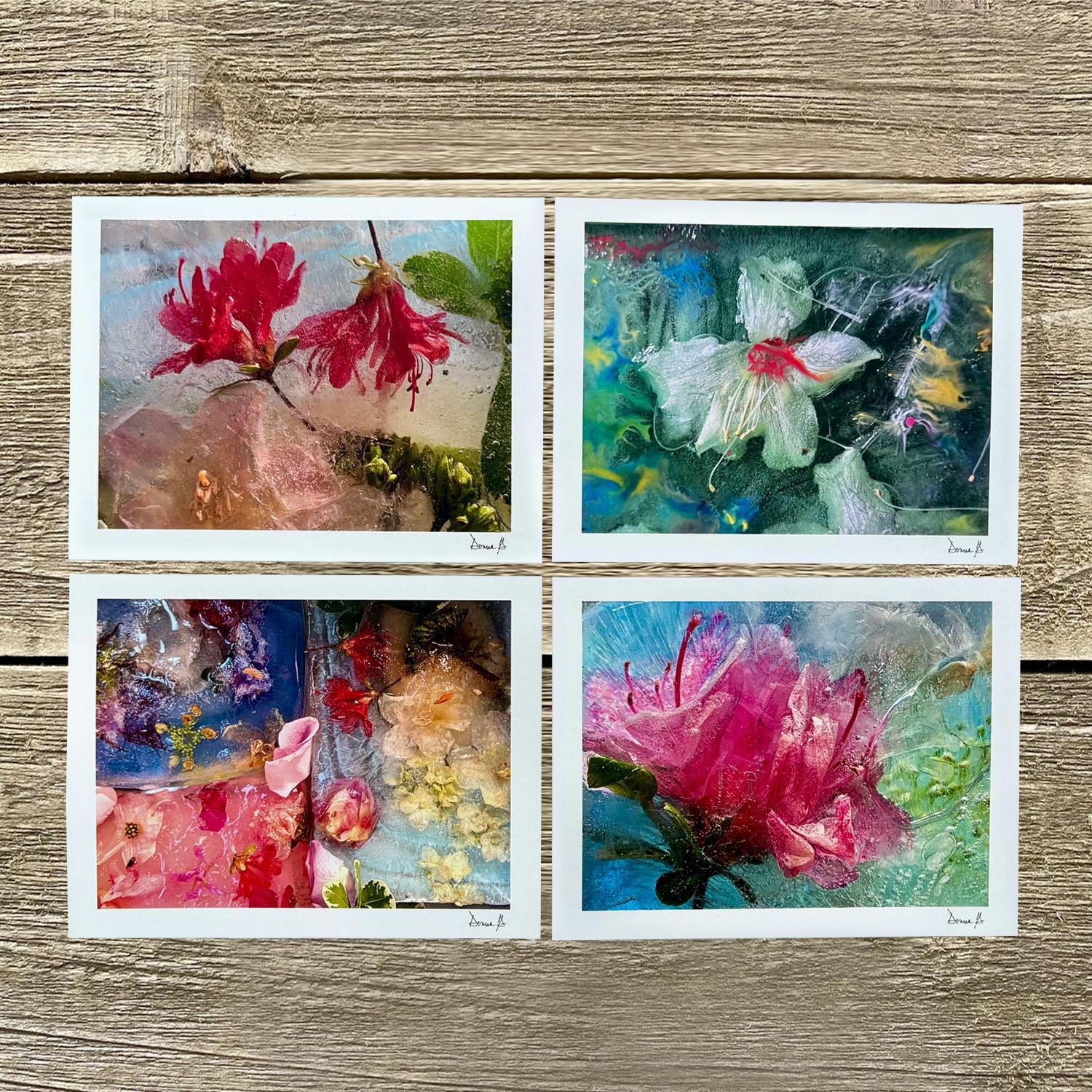 Abstract Floral Notecards - 12-piece Set #2 With Envelopes | Blank ...